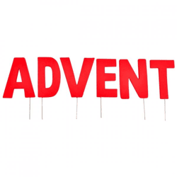 Dekoration Weihnachtsbriefausstecher ADVENT rot 8 cm