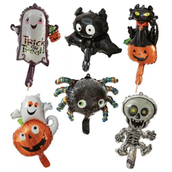 Folienballons Halloween - 6-fach sortiert