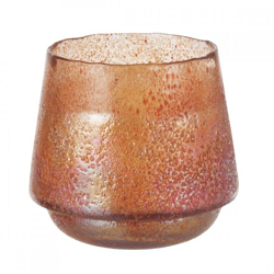 J-Line Tealight Holder, Polka Dots, Orange, 22 cm