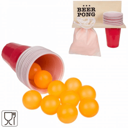 „Out of the Blue“-Beer-Pong-Spiel mit hölzernem Zielbrett (25 cm)
