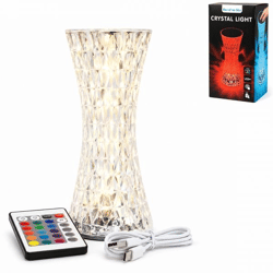 Out of the Blue-Lampe Crystal LED, wiederaufladbar, 19 cm