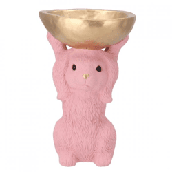 Schaal konijn roze 28 cm