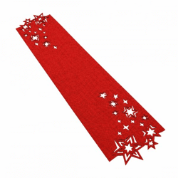 Tischläufer „Stern“ aus Filz, rot, 115 cm