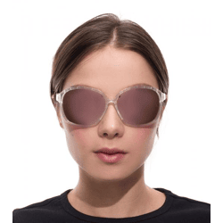 adidas Sport Damen Sonnen-Brille mit verspiegelten Kupfer/Braunen Gläsern und transparenten Bügeln Lauf-Brille SP0013 6226G Transparent