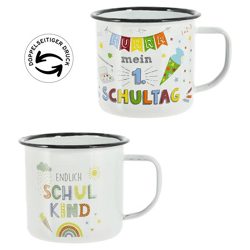 Becher Metall mit Henkel, Schulanfang, 2/s