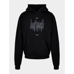 bequemer Lost Youth Herren Hoodie Kapuze Oversize 460 g/m² mit Baumwolle Schwarz