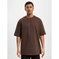 bequemes DEF Herren T-Shirt Oversize mit Baumwolle Braun