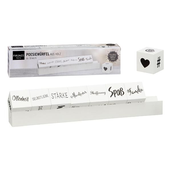 DIY Poesie W&uuml;rfel, ca. 32x6cm
