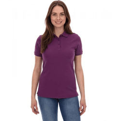 ELEVATE Calgary Damen Polo-Shirt Baumwolle Polo-Hemd Pique-Strick 200 g/m² 3808138 Lila