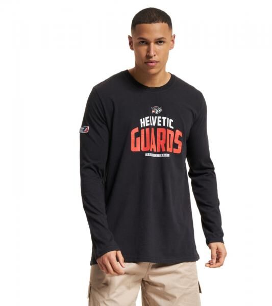 European League Of Football Helvetic Guards 1 Langarmshirt schwarz