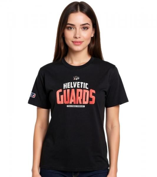 European League Of Football Helvetic Guards 1 T-Shirt schwarz