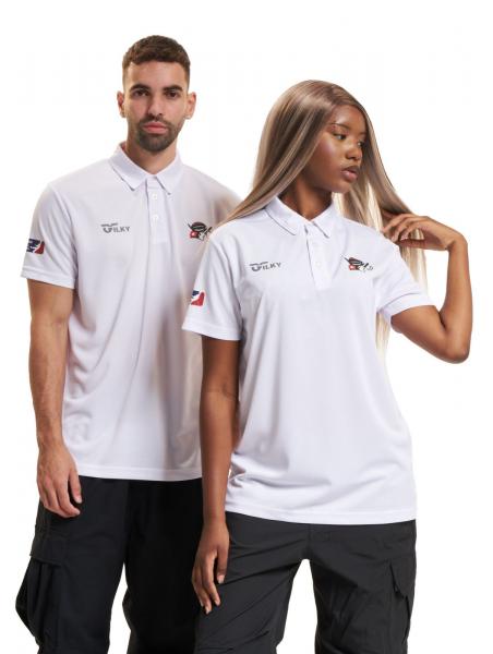 European League Of Football Helvetic Guards On-Field Poloshirt wei&szlig;
