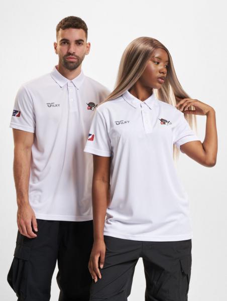 European League Of Football Helvetic Guards On-Field Poloshirt wei&szlig;