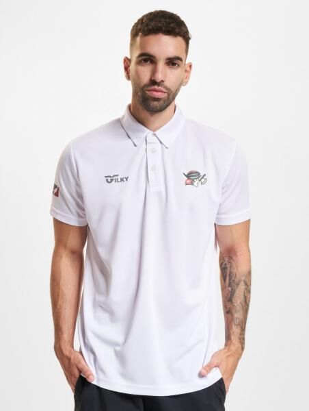 European League Of Football Helvetic Guards On-Field Poloshirt wei&szlig;