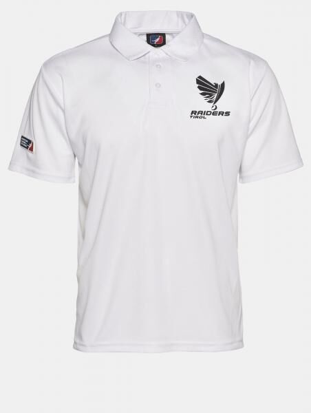 European League Of Football Raiders Tirol PoloShirts leuchtend wei&szlig;