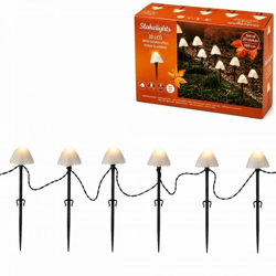 Gartenbeleuchtung „Pilz“ – batteriebetriebene LED, 380 cm