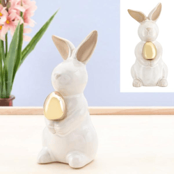 Hase mit goldenem Ei, klein, ca.13cmH