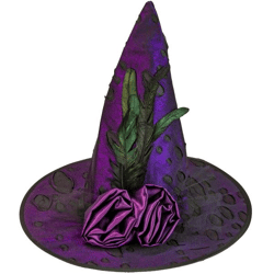 HEXENHUT MIT BLUMEN UND FEDERN