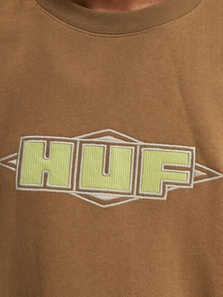 HUF Quality Crewneck Unisex Pullover schlamm