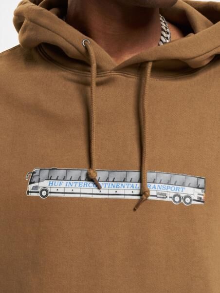 HUF Transport Hoodie schlamm