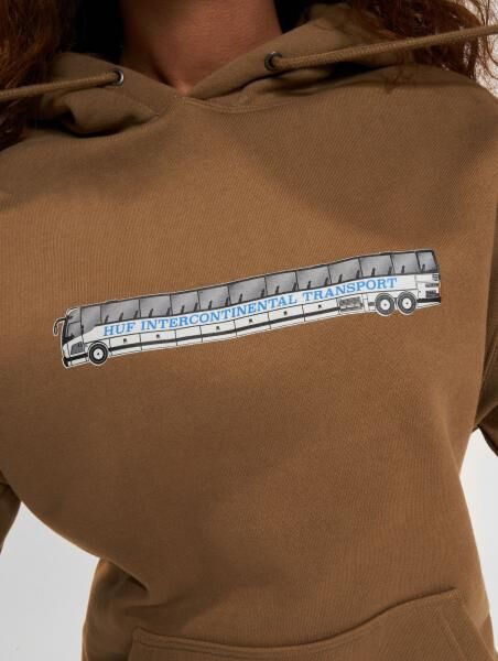 HUF Transport Hoodie schlamm