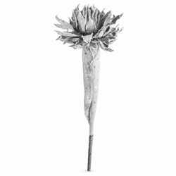 Künstliche Blume Schaumstoff grau 95 cm