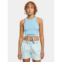 lässiges Urban Classics Damen T-Shirt Stretch Slim Fit 180 g/m² mit Baumwolle Hell-Blau