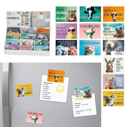 Magnet Tiere, 12/s , 9x6,5cm