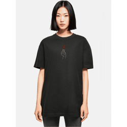 modernes POD Damen T-Shirt Oversize 220 g/m² mit Baumwolle Schwarz