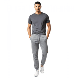 modische ON THAT ASS Leo Herren Jogging-Hose Baumwoll-Sweat-Hose mit Logo und Taschen Jogger Hellgrau