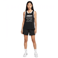 NIKE Jordan Jersey 23 Damen Basketball-Shirt mit Mesh-Gewebe Tank-Top Sport-Shirt FN6687-010 Schwarz