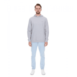 PLAYBOY Herren Baumwoll-Pullover Langarm-Shirt mit Kapuze Hoodie Grau