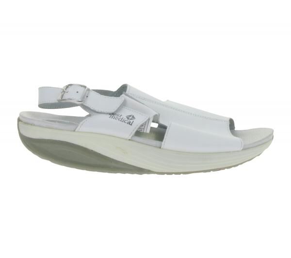 Rutschhemmende hsm Damen Arbeits-Pantoletten Echtleder-Schuhe SRA-Schutzklasse Sandalen Berufsschuhe Factory Second B-Ware Arzt-Schuhe Wei&szlig;