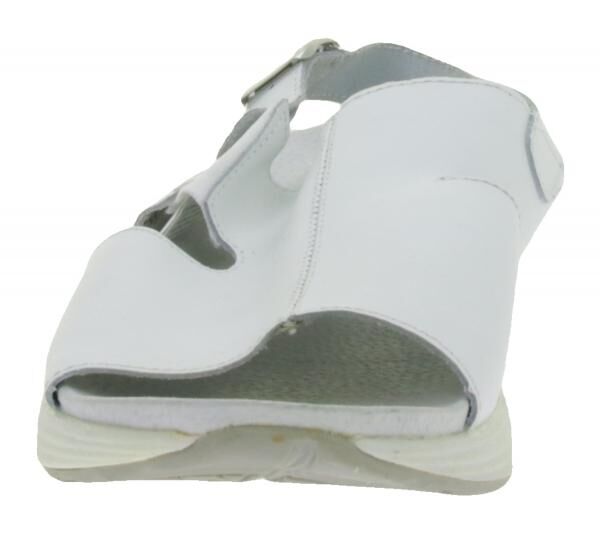 Rutschhemmende hsm Damen Arbeits-Pantoletten Echtleder-Schuhe SRA-Schutzklasse Sandalen Berufsschuhe Factory Second B-Ware Arzt-Schuhe Wei&szlig;