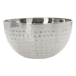 Schale gehämmert Edelstahl, L, ca. 19cmD