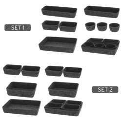 Schubladen Organizer Set Filz anthrazit 2/s