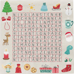 Servietten Weihnachtsrätsel, 20er Pack