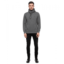 Sportlicher Hoodie für Herren mit cooler Kapuze Sweater Kapuzen-Pullover 19140 Anthrazit