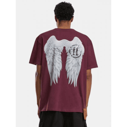 sportliches Forgotten Faces Herren T-Shirt Oversize mit Baumwolle Bordeaux-Rot