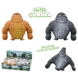 Squishy Stretch Gorilla, Sand, ca. 10x9cm