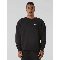 weicher 9N1M SENSE Herren Hoodie Rippbündchen mit Baumwolle Schwarz