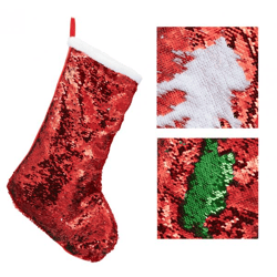 Christmas sock, sequin, 2/s, approx. 40cmH