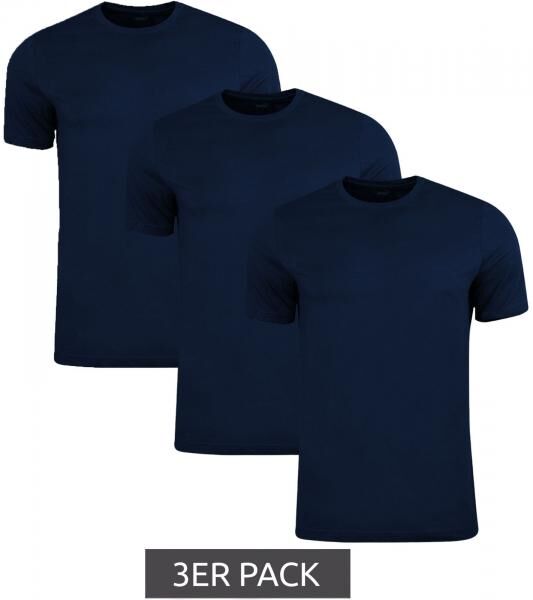 3er Pack PUMA Base Kinder Sport-Shirt f&uuml;r Jungen & M&auml;dchen nachhaltiges Baumwoll T-Shirt mit Logo 678577 02 Dunkelblau