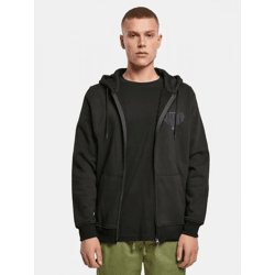 bequemer Mister Tee Herren Hoodie Reißverschluss Kapuze 300 g/m² mit Baumwolle Schwarz