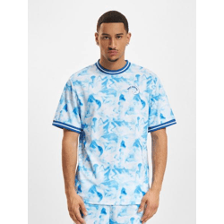 bequemes Just Rhyse Herren T-Shirt Rippbündchen mit Baumwolle Blau