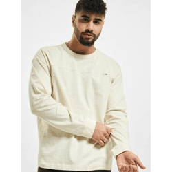 bequemes URBAN CLASSICS Herren T-Shirt Rippbündchen 180 g/m² mit Baumwolle Ecru-Weiß