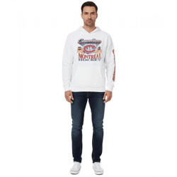 Hollister X NHL Montreal Canadiens Herren Hoodie mit Team-Logo-Print Baumwoll-Pullover 322-221-1606-100 Weiß