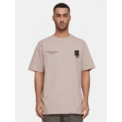 lässiges MJ Gonzales Herren T-Shirt mit großem Schmetterlings-Print 240 g/m² Baumwoll-Shirt Alt-Rosa