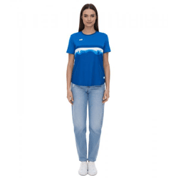 Outfitter OCEAN FABRICS TAHI Damen nachhaltiges Training-Shirt mit Mesh-Einsätzen Fitness-Shirt Kurzarm-Shirt OUT-W-1021-OTW-41 Blau