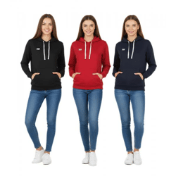 Outfitter Ocean Fabrics Thai Herren und Damen Hoodie nachhaltiger Baumwoll-Pullover mit Kapuze im Basic-Style OUT-1003-OTW Schwarz, Rot ode